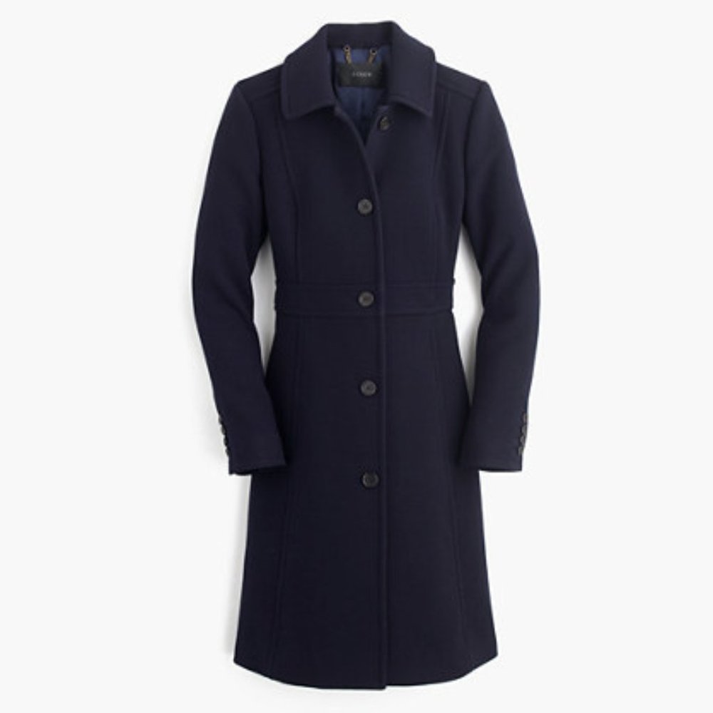 J.Crew Italian Wool Lady Day Coat with Thinsulate (Navy, Size 8T)